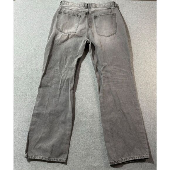 KanCan Jeans Women's 31 Gray Flare Raw Hem Button Fly Stretch High Rise Denim - Picture 7 of 11